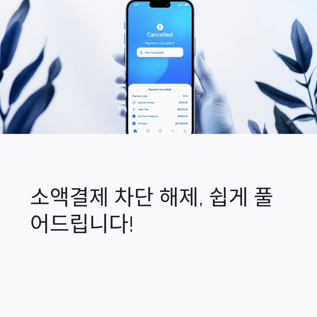 소액결제 차단 해제, 쉽게 풀어드립니다.!