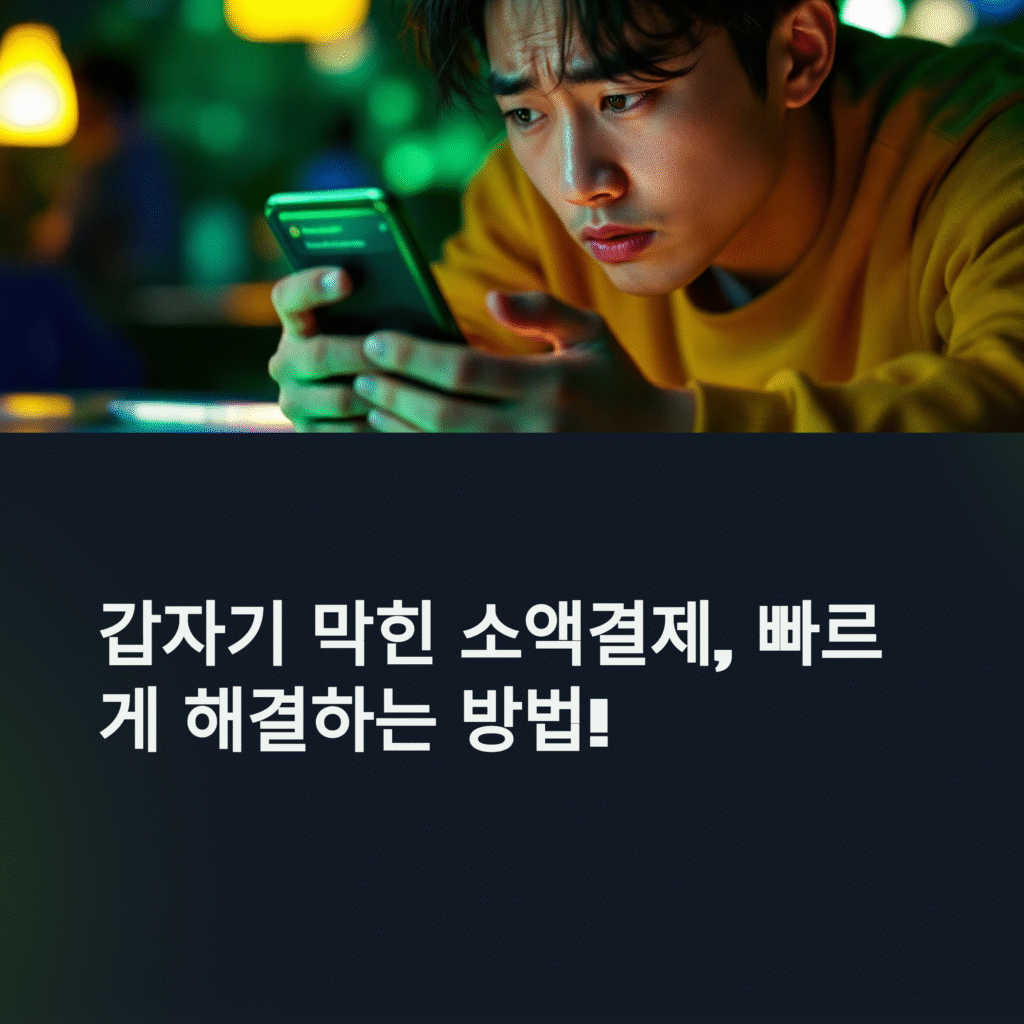 갑자기 막힌 소액결제, 빠르게 해결하는 방법!