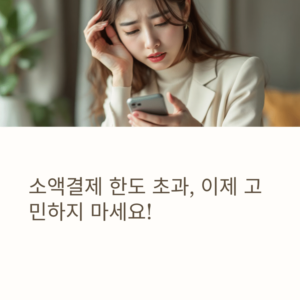 소액결제 한도 초과, 이제 고민하지 마세요!