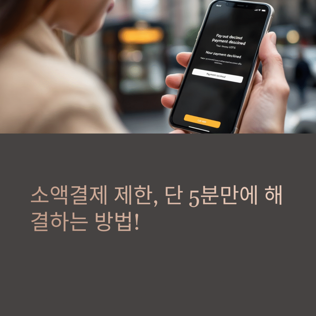 소액결제 제한, 단 5분만에 해결하는 방법!