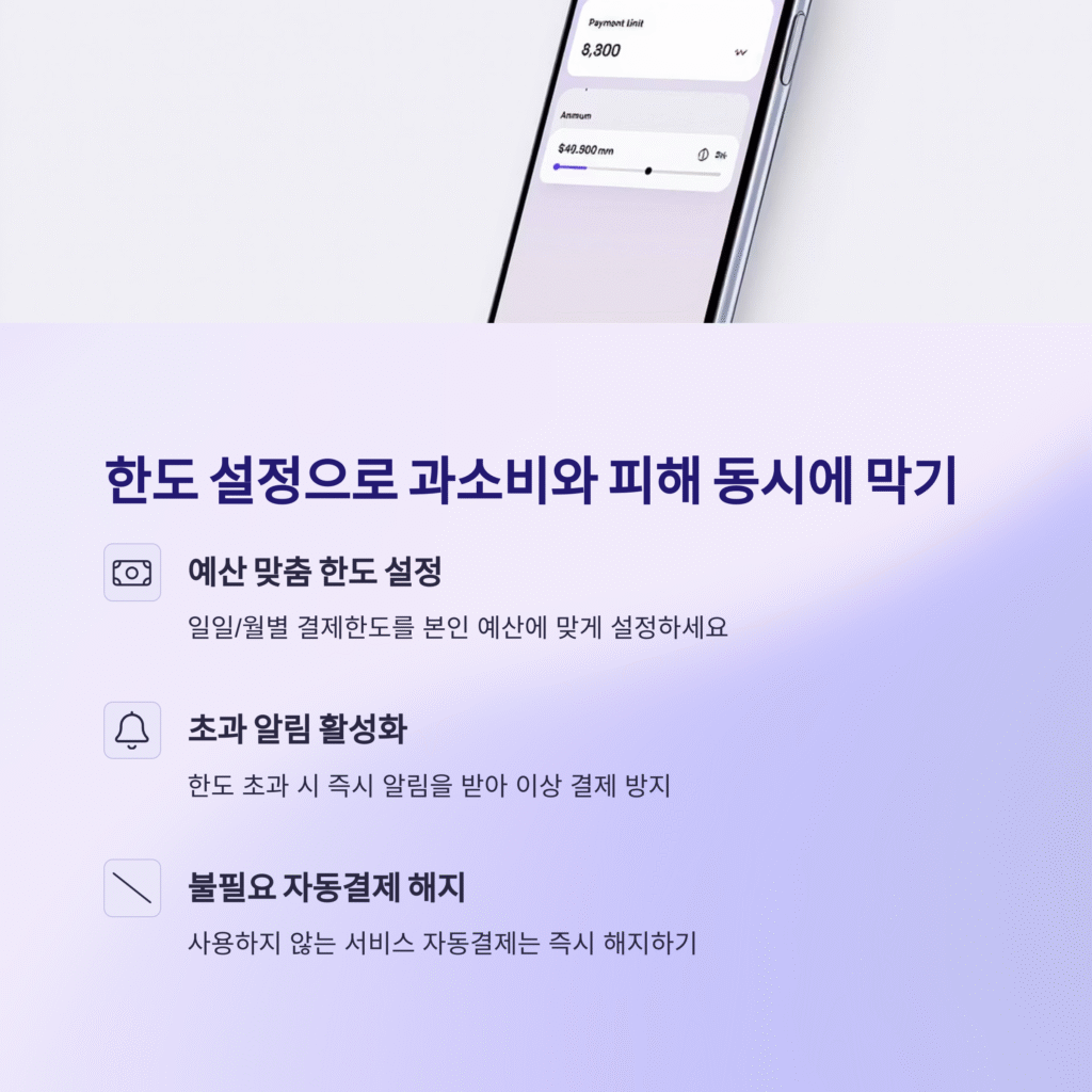 한도 설정으로 과소비와 피해 동시에 막기