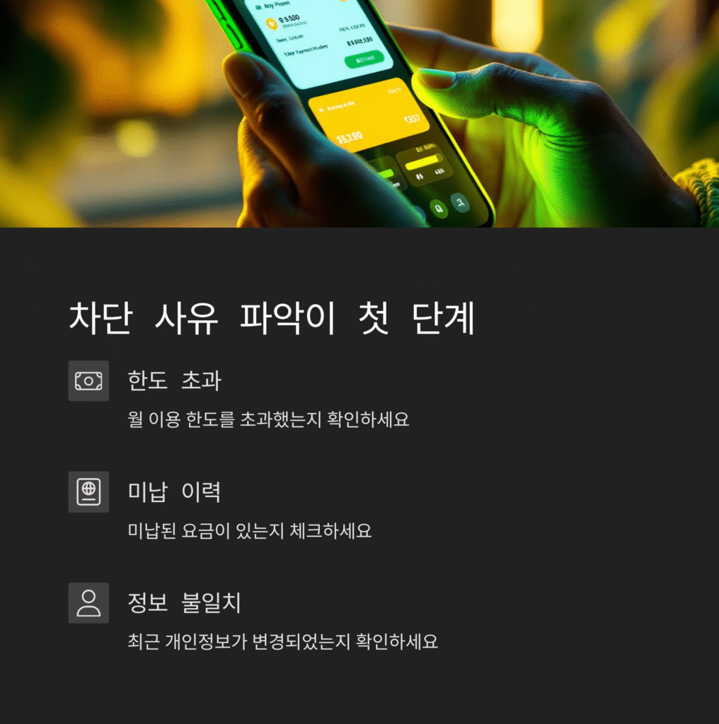 차단 사유 파악이 첫 단계