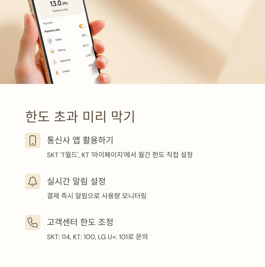 한도 초과 미리 막기