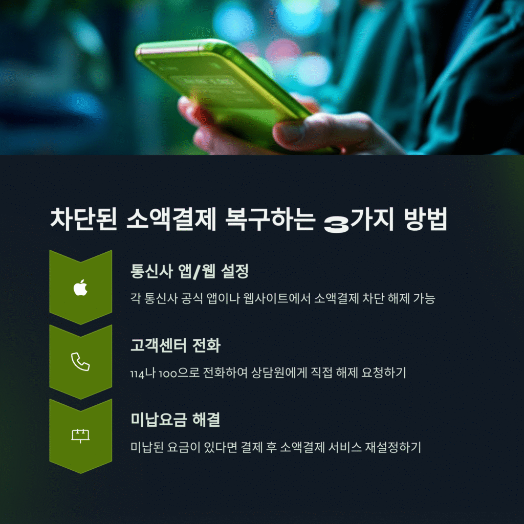 차단된 소액결제 복구하는 3가지 방법