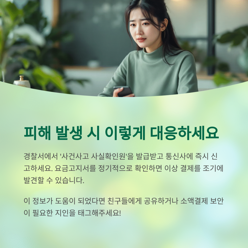 피해 발생 시 이렇게 대응하세요