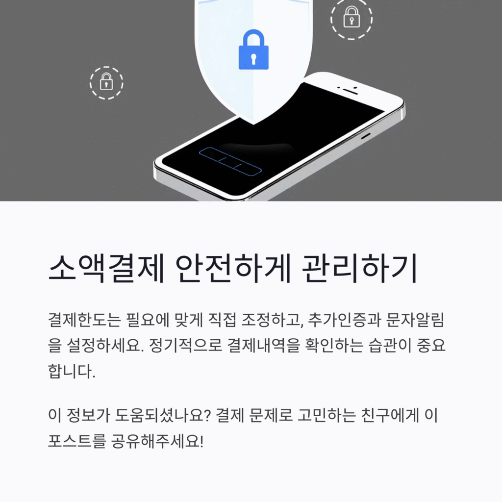 소액결제 안전하게 관리하기