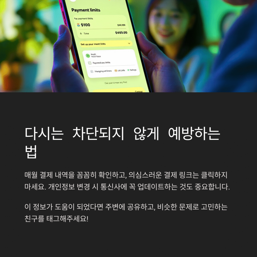 다시는 차단되지 않게 예방하는 법