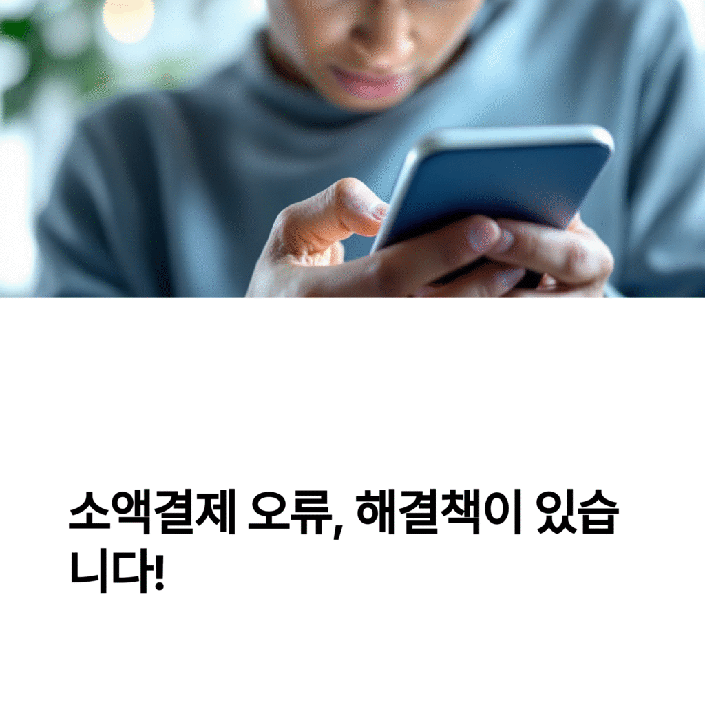 소액결제 오류, 해결책이 있습니다.!