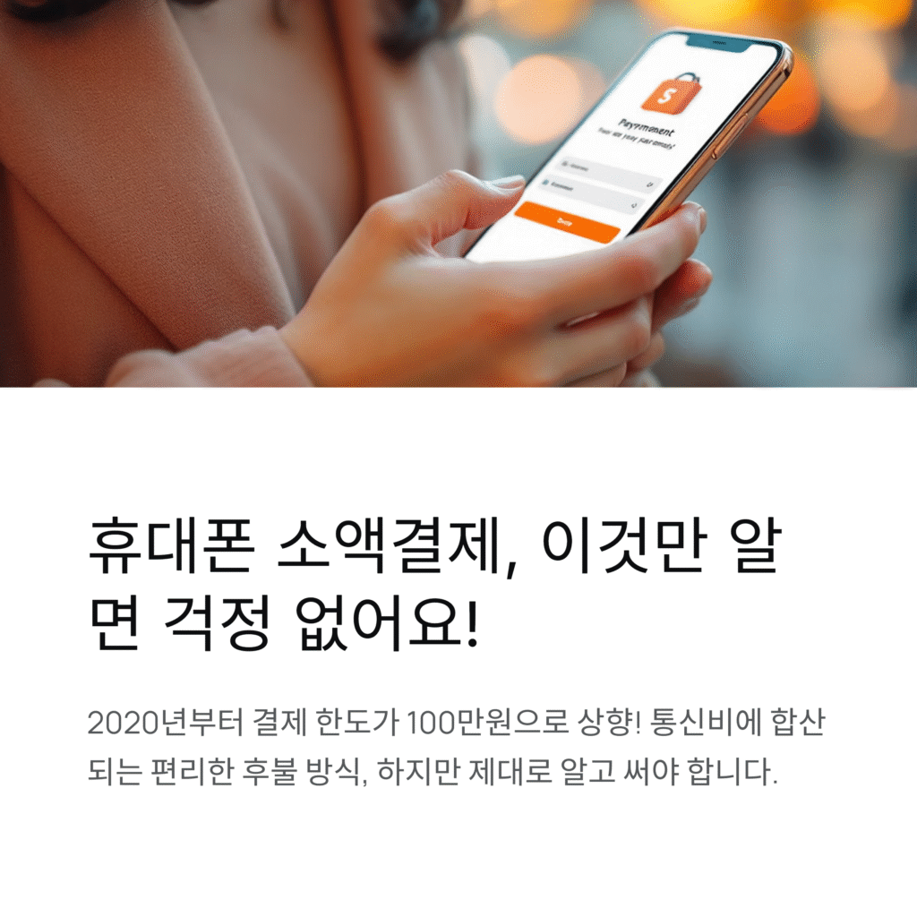 휴대폰 소액결제, 이것만 알면 걱정 없어요!
