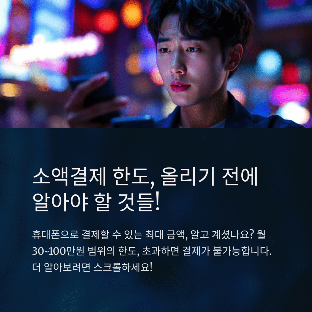 소액결제 한도, 올리기 전에 알아야 할 것들!