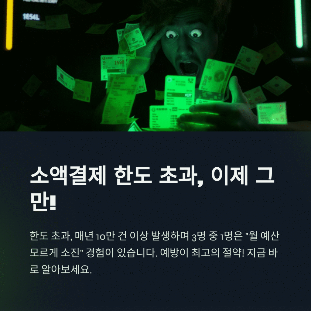 소액결제 한도 초과, 이제 그만!