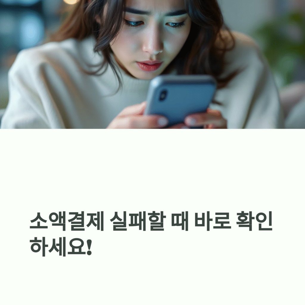 소액결제 실패할 때 바로 확인 하세요!