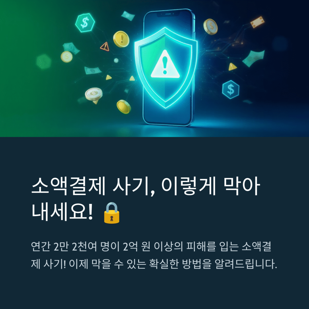 소액결제 사기, 이렇게 막아내세요!