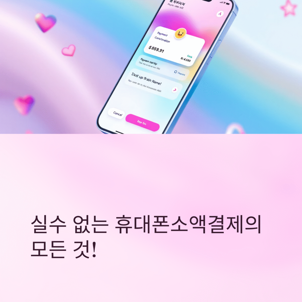 실수 없는 휴대폰 소액결제으 모든 것!