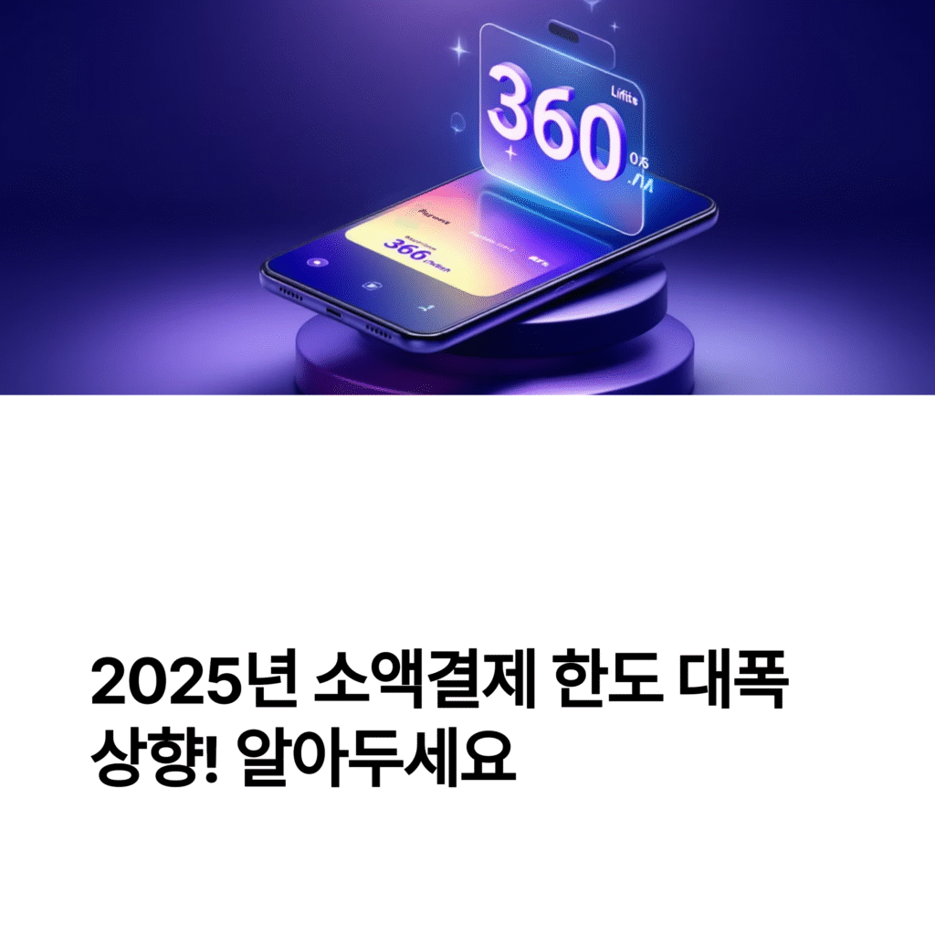 2025년 소액결제 한도 대폭 상향! 알아두세요