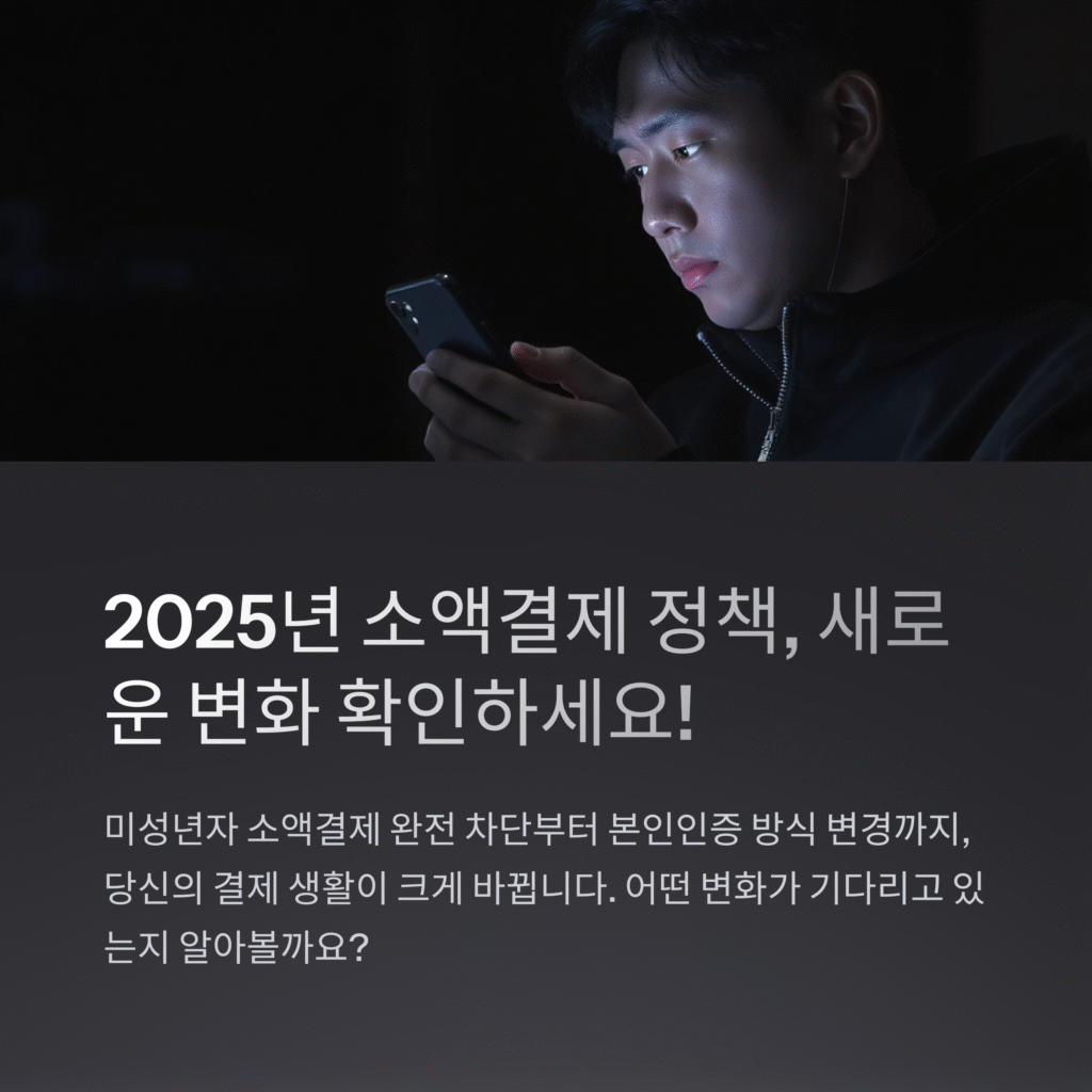 2025년 소액결제 정책, 새로운 변화 확인하세요!