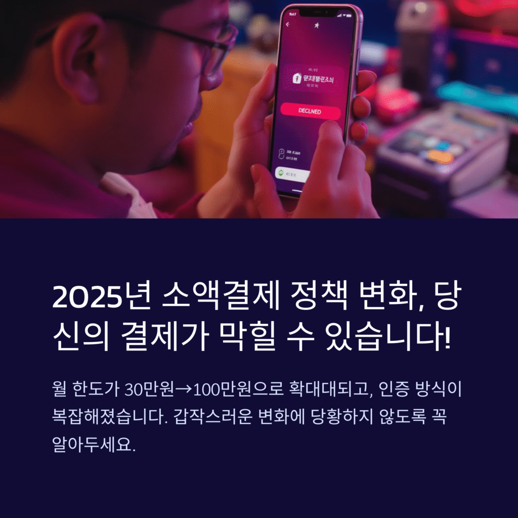 2025년 소액결제 정책 변화, 당신의 결제가 막힐 수 있습니다.!