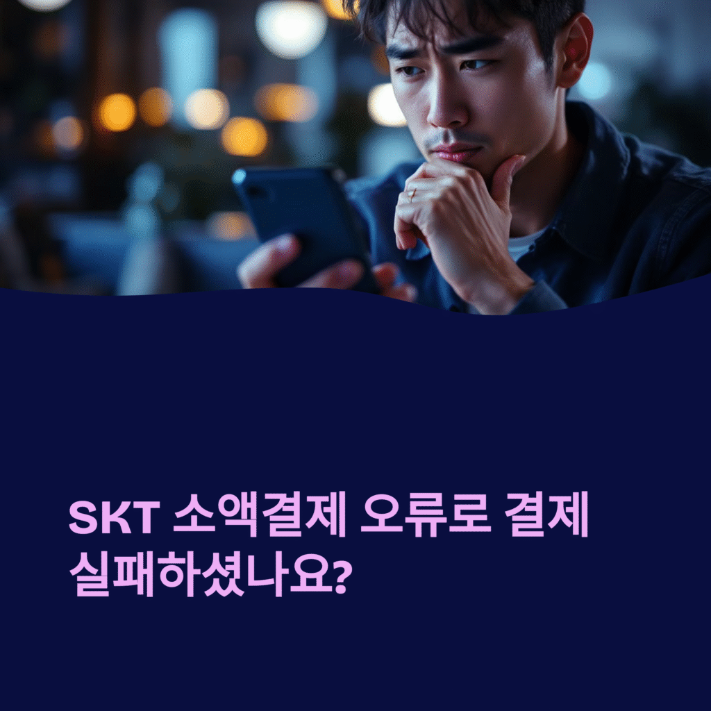SKT 소액결제 오류로 결제 실패하셨나요?