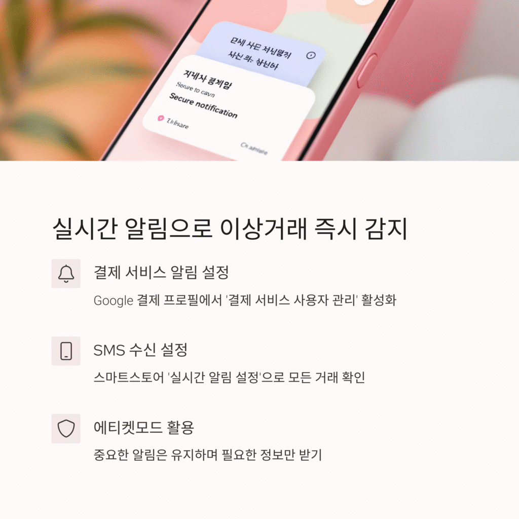 실시간 알림으로 이상거래 즉시 감지