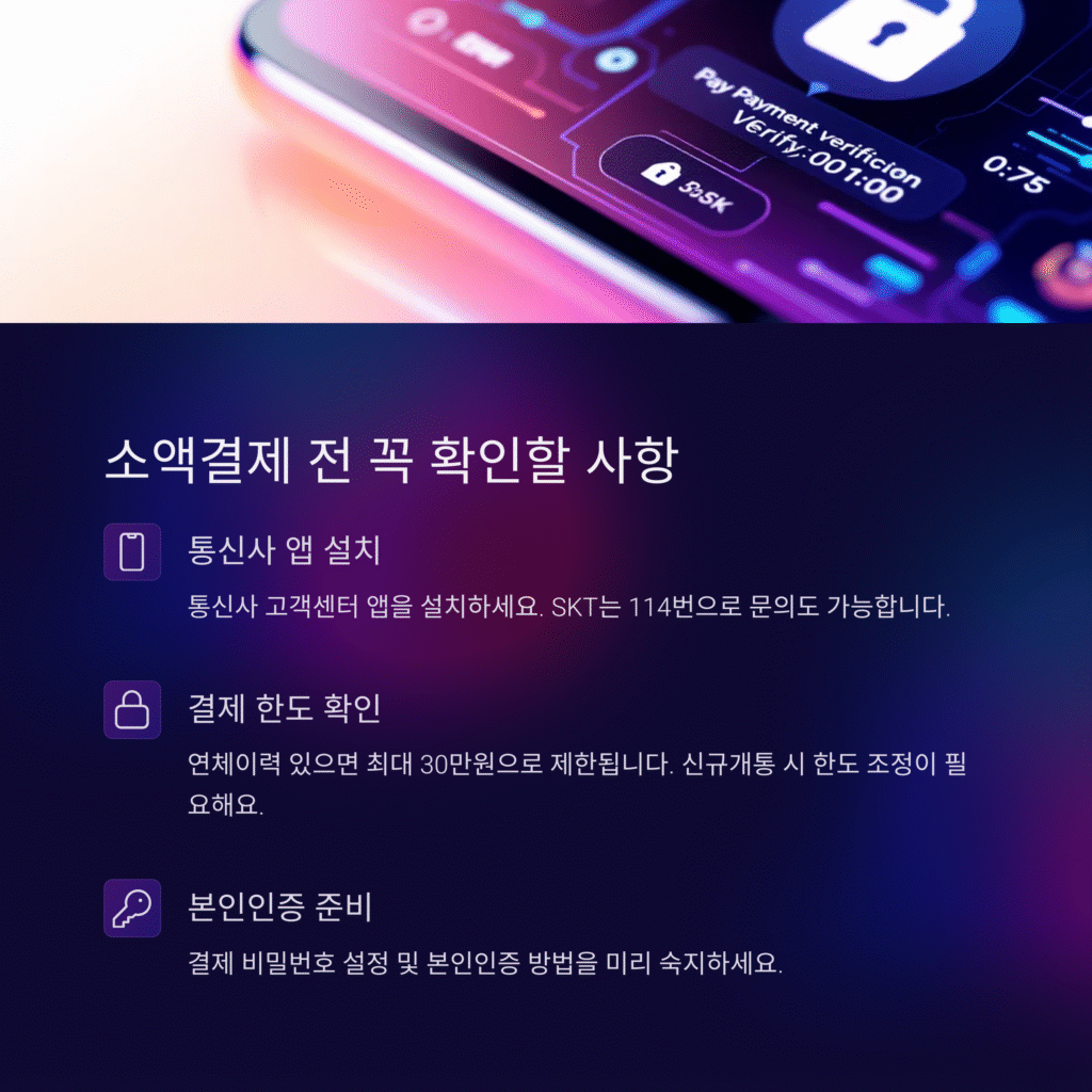 소액결제 전 꼭 확인할 사항