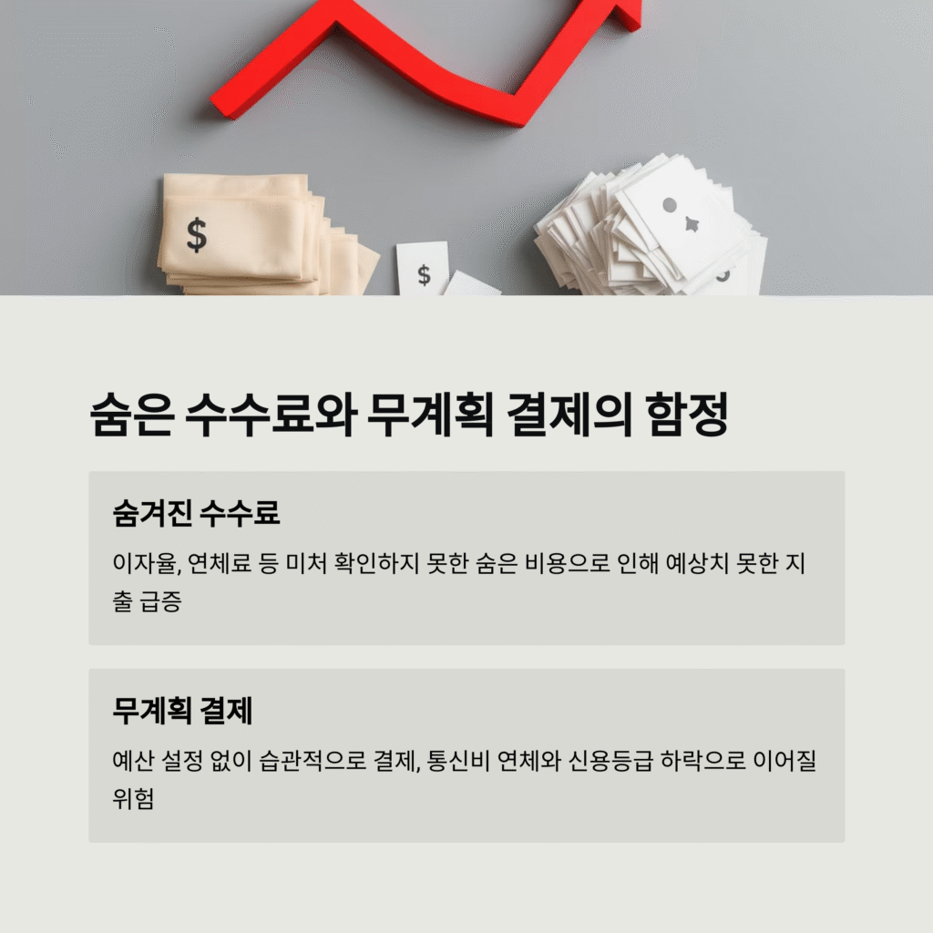 숨은 수수료와 무계획 결제의 함정