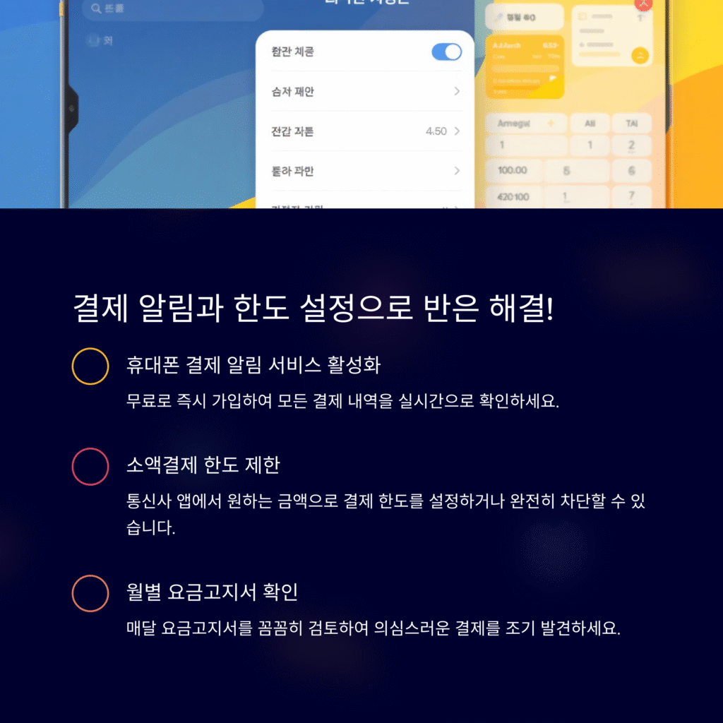 결제 알림과 한도 설정으로 반은 해결!