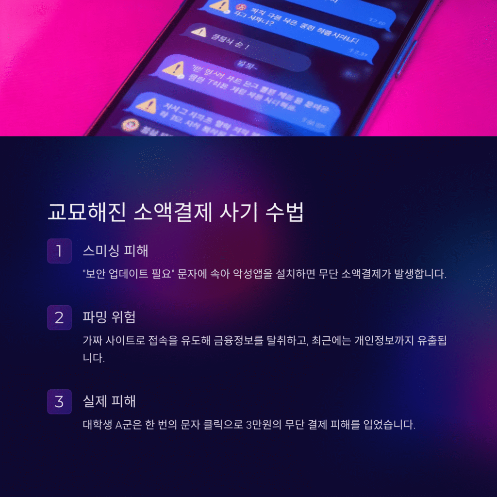 교묘해진 소액결제 사기 수법