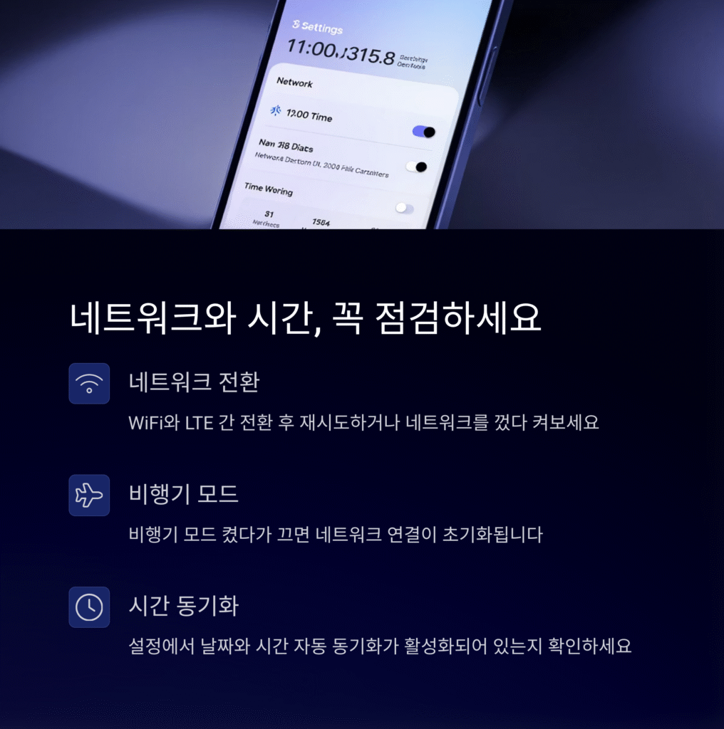 네트워크와 시간, 꼭 점검하세요