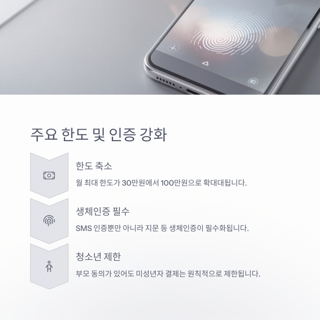 주요 한도 및 인증 강화