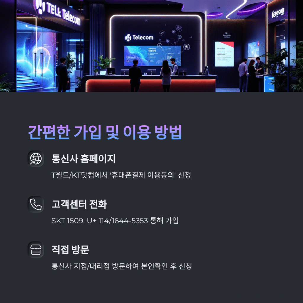 간편한 가입 및 이용 방법