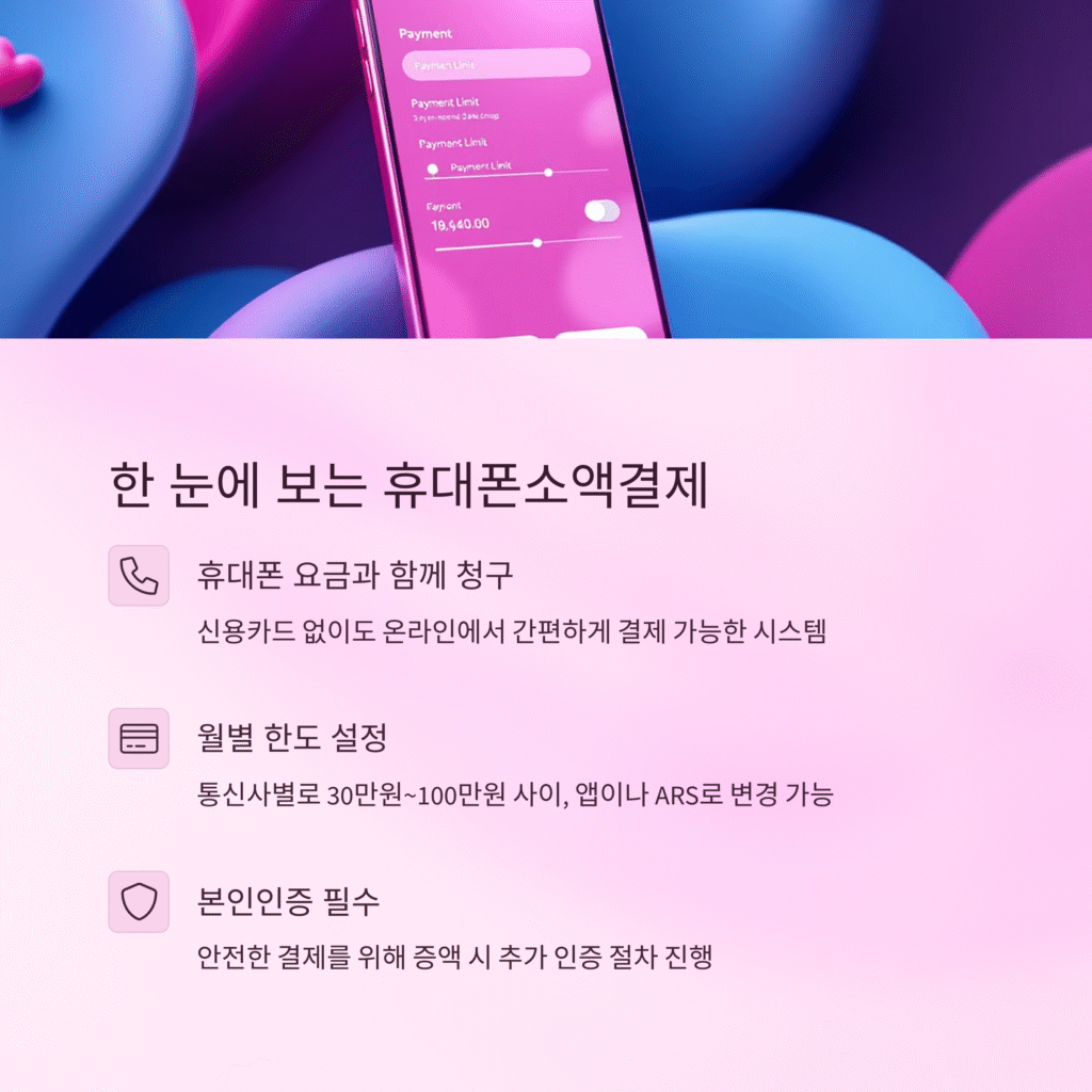 한눈에 보는 휴대폰 소액결제