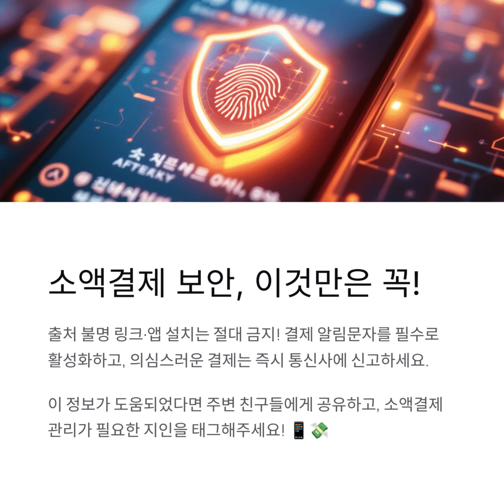 소액결제 보안, 이것만을 꼭!