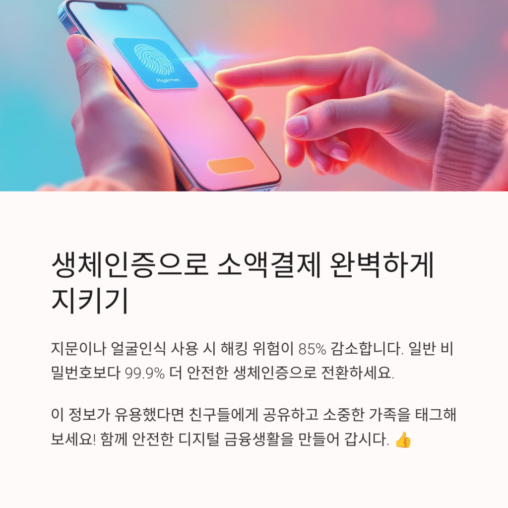 생체인증으로 소액결제 완벽하게 지키기