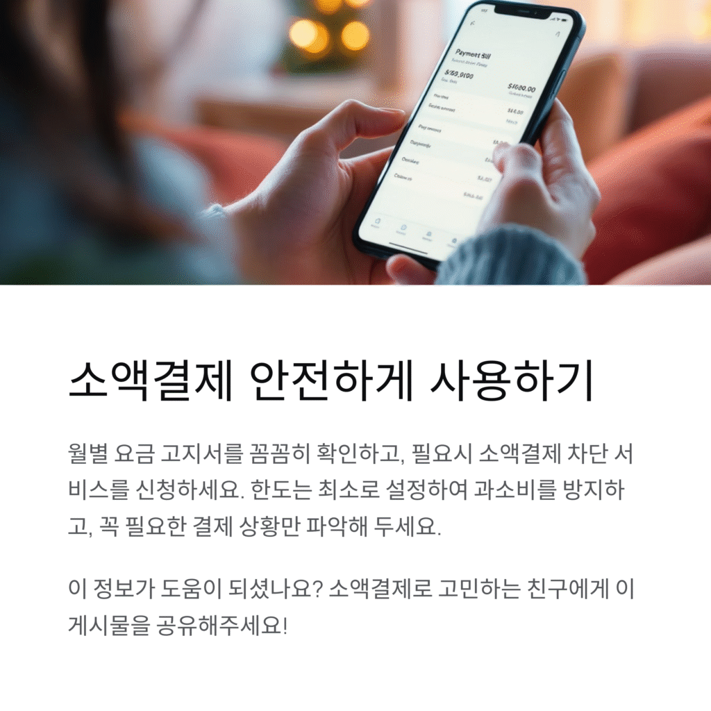 소액결제 안전하게 사용하기