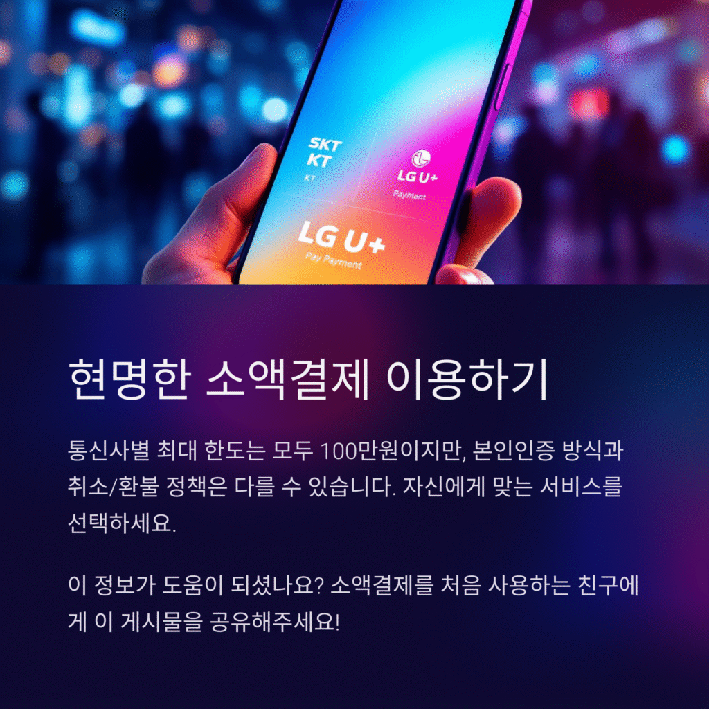 현명한 소액결제 이용하기