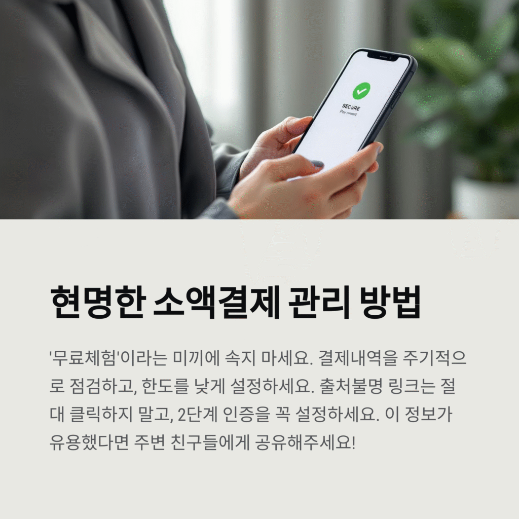 현명한 소액결제 관리 방법