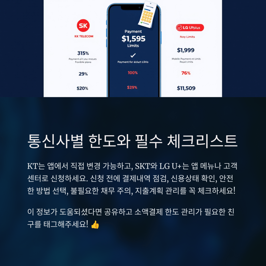 통신사별 한도와 필수 체크리스트