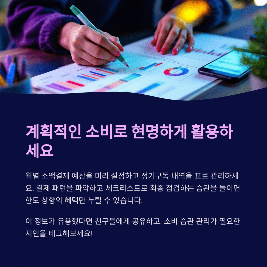 계획적인 소비로 현명하게 활용하세요
