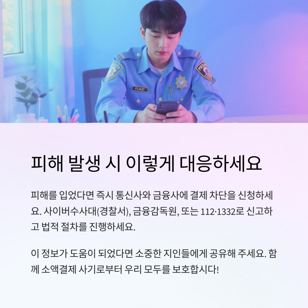 피해 발생 시 이렇게 대응하세요