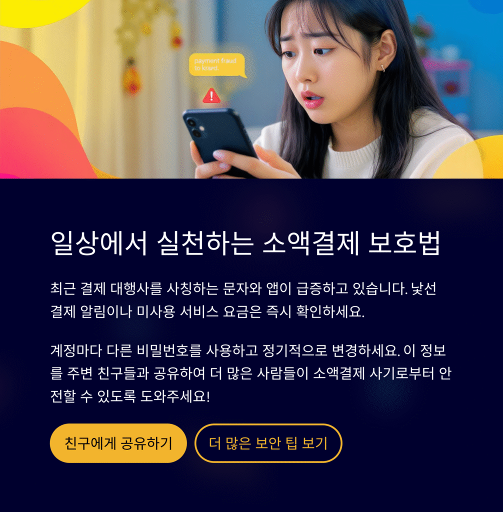 일상에서 실천하는 소액결제 보호법