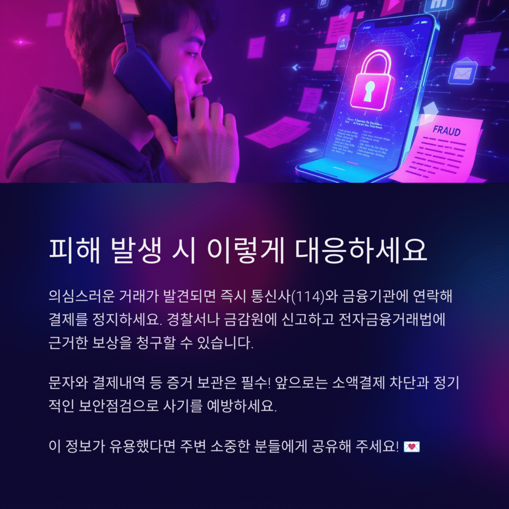 피해 발생 시 이렇게 대응하세요