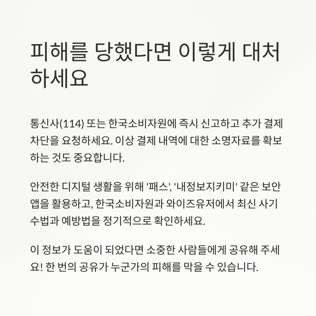 피해를 당했다면 이렇게 대처하세요