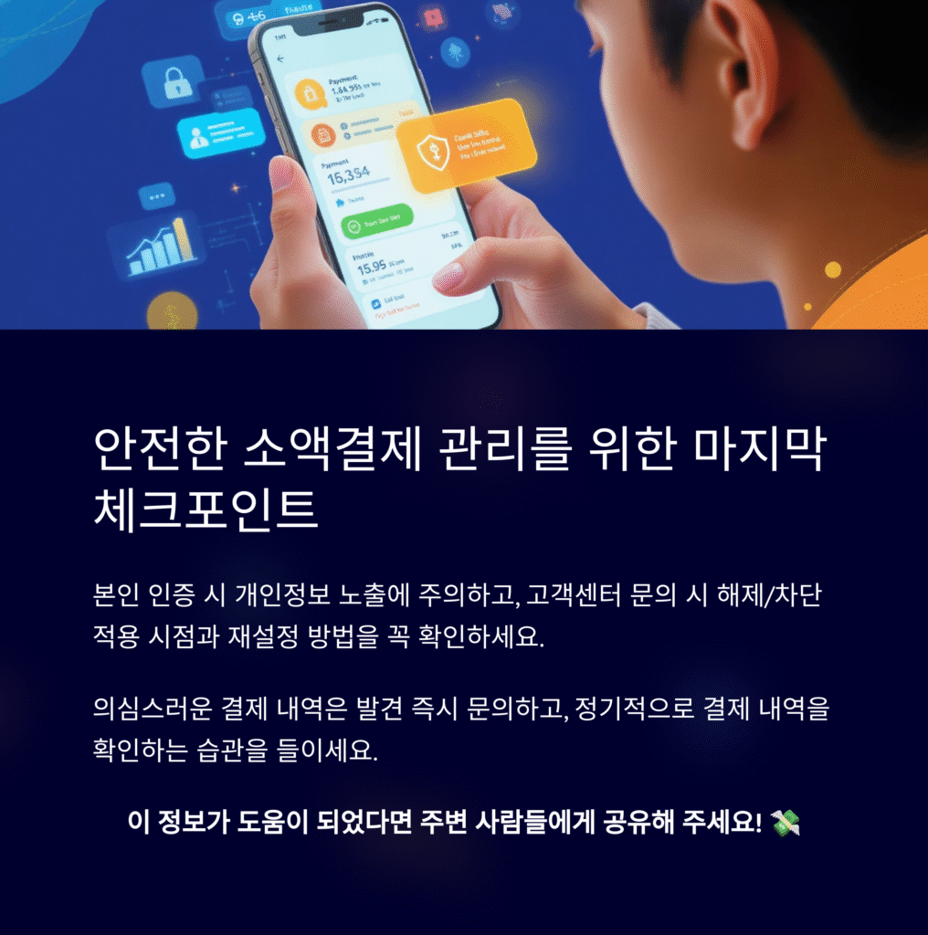 안전한 소액결제 관리를 위한 마지막 체크포인트