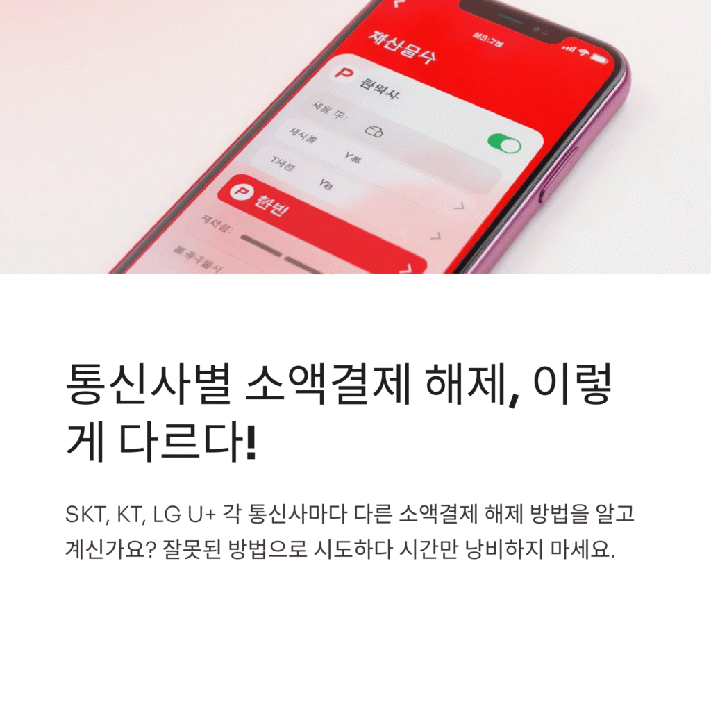 통신사별 소액결제 해제, 이렇게 다르다!