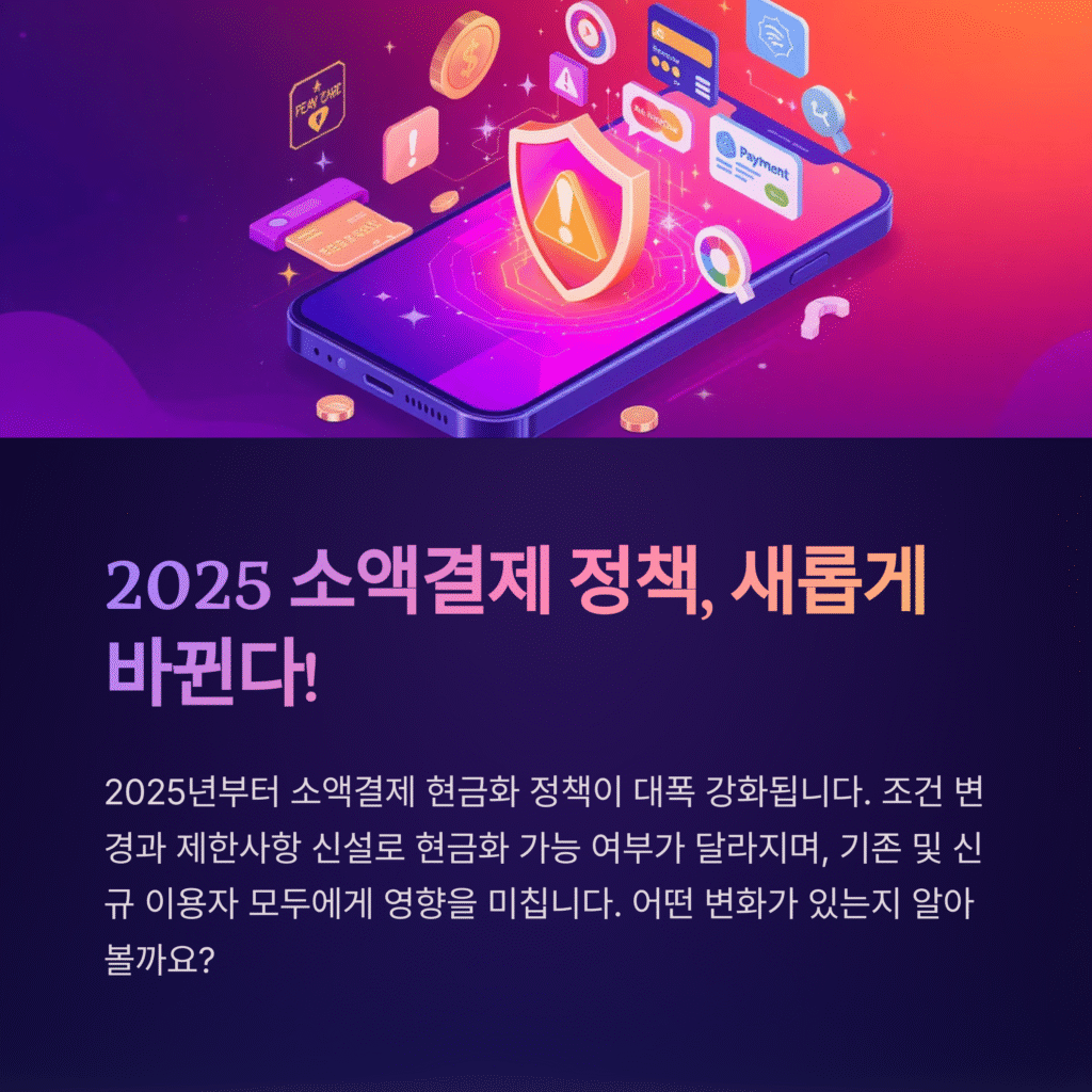 2025 소액결제 정책, 새롭게 바뀐다!