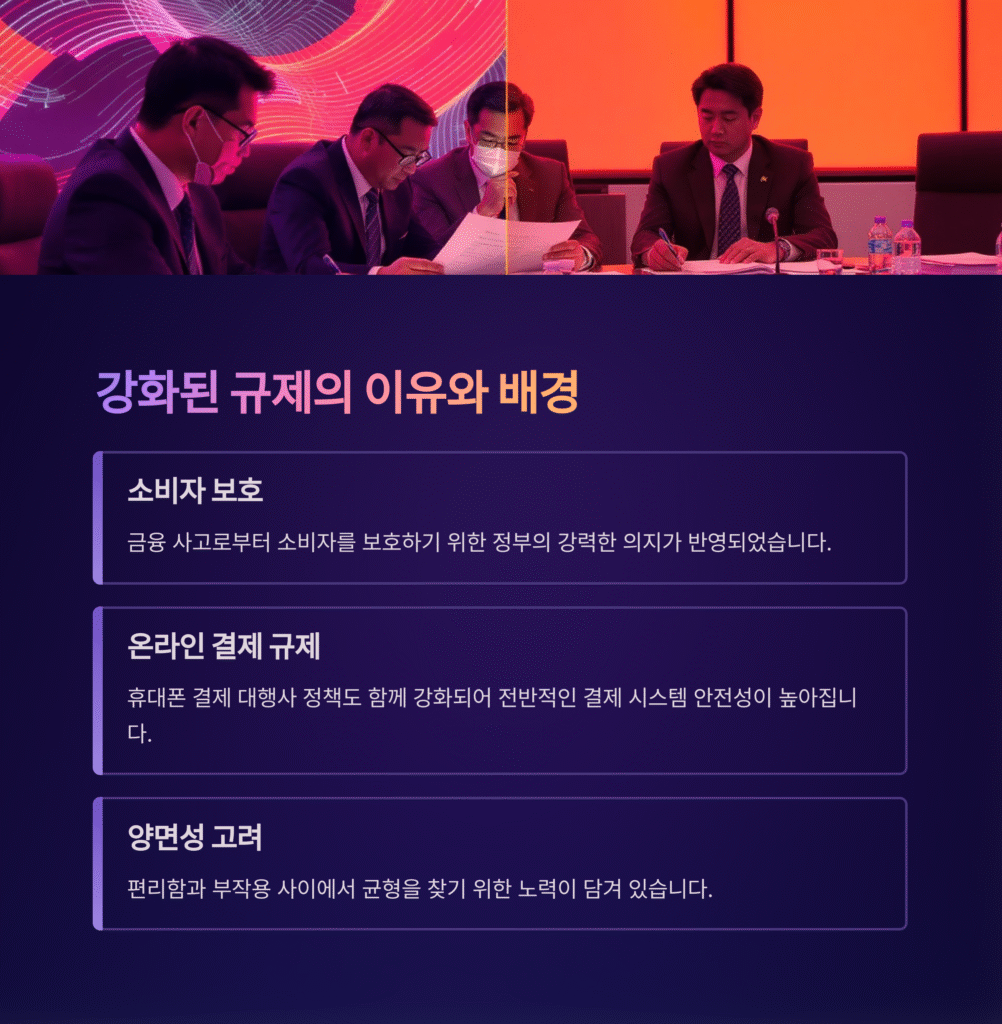 강화된 규제의 이유와 배경