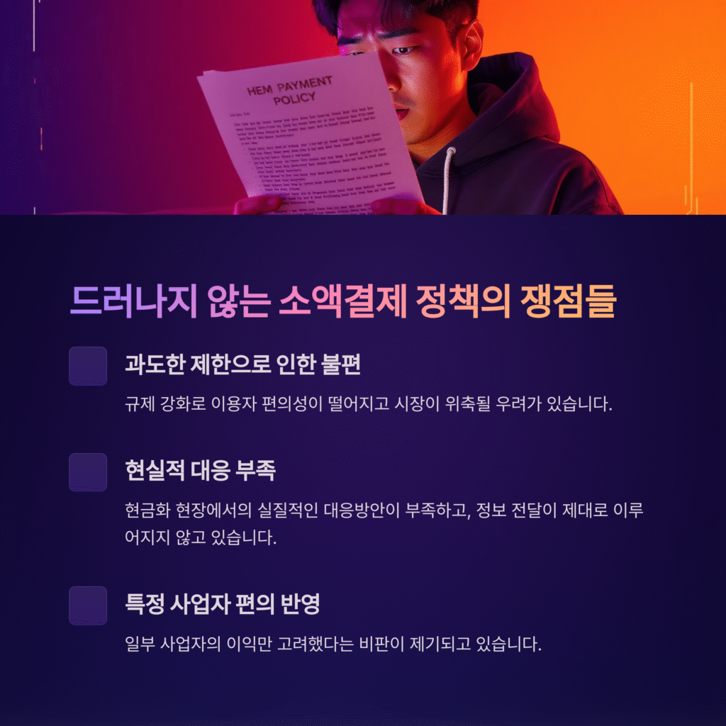 드러나지 않는 소액결제 정택의 쟁점들