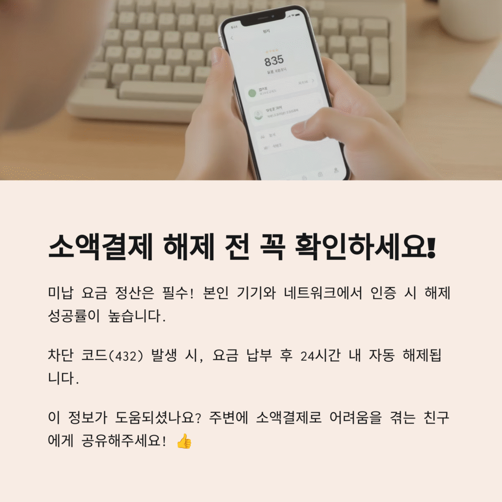 소액결제 해제 전 꼭 확인하세요!