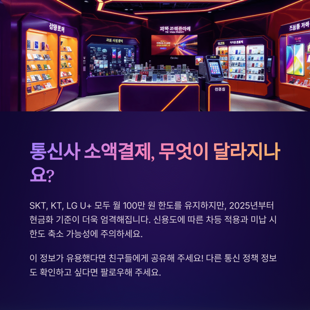 통신사 소액결제, 무엇이 달라지나요?