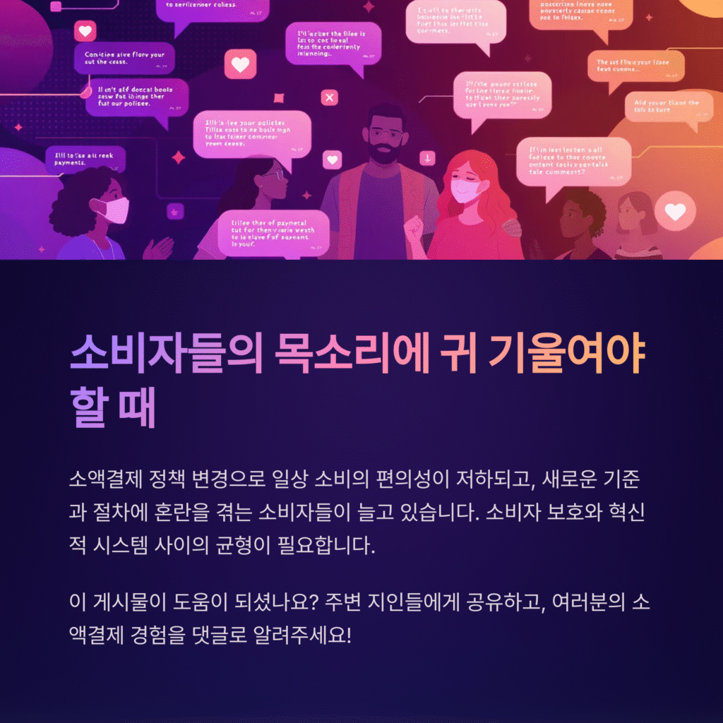 소비자들의 목소리데 귀 기울여야 할 때